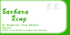 barbara ring business card